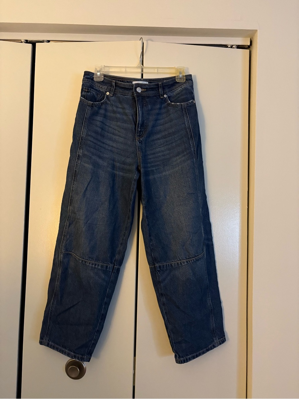 LOFT Dark Wash Barrel Jeans